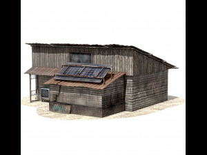 post apocalyptic house Modèle 3D