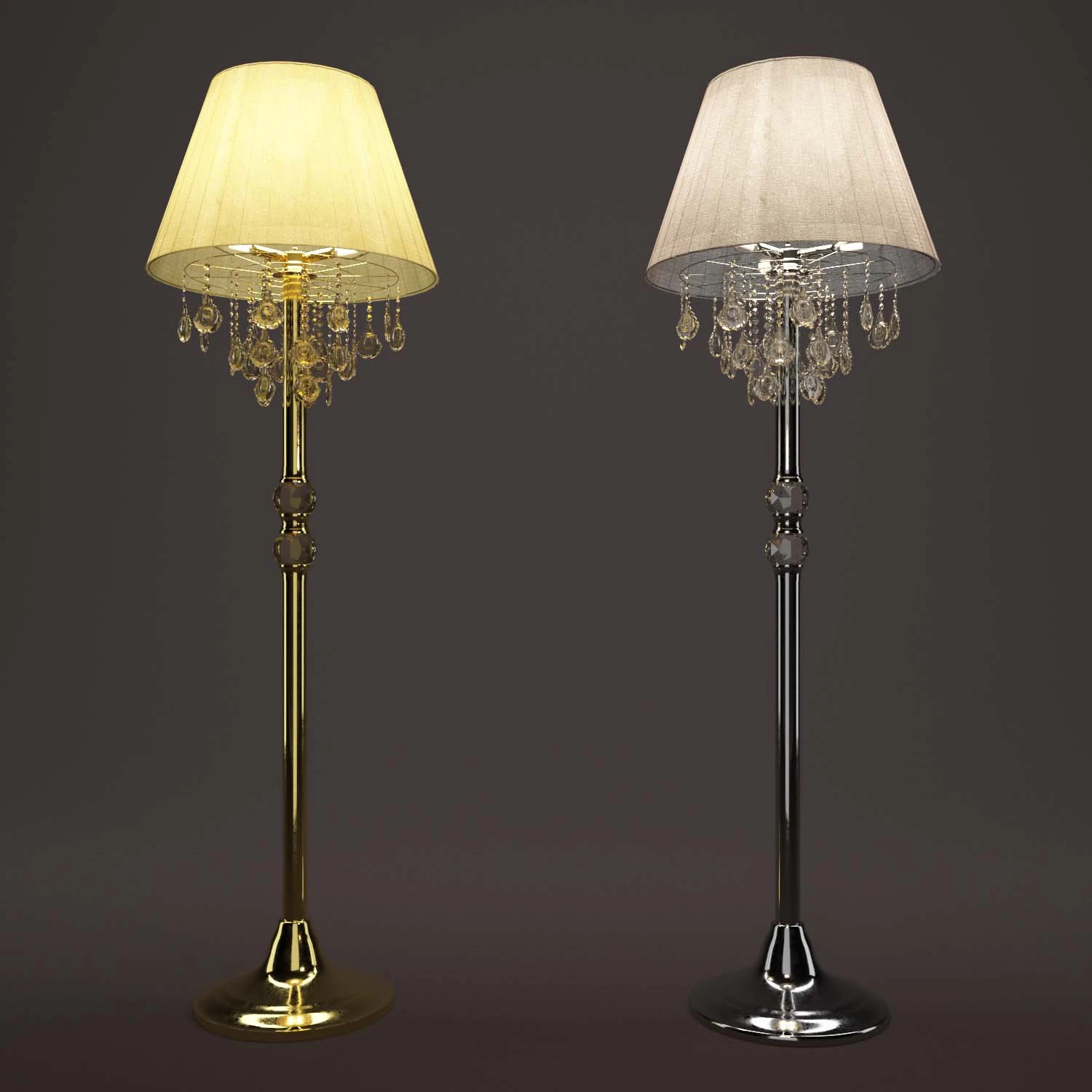 classic floor lamp 3D Model .c4d .max .obj .3ds .fbx .stl .blend 