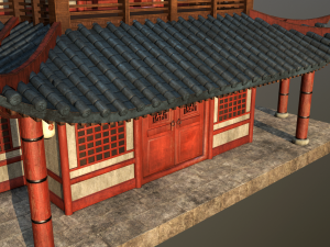 asian japanese and chinese realistic building 3D 모델