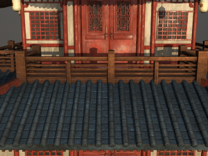 asian japanese and chinese realistic building 3D 모델