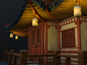 asian japanese and chinese realistic building 3D 모델