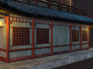 asian japanese and chinese realistic building 3D 모델