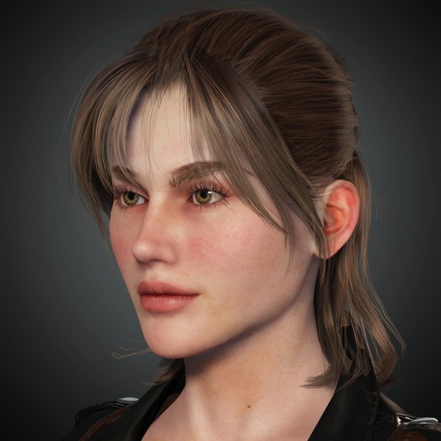 naina female rigged character 3D Model .c4d .max .obj .3ds .fbx .stl .blend 