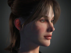 naina female rigged character 3D Model
