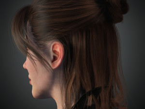 naina female rigged character 3D Model