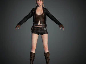 naina female rigged character 3D Model