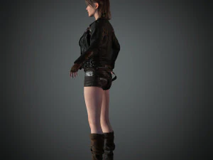 naina female rigged character 3D Model