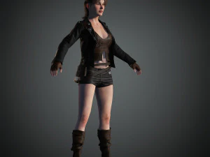 naina female rigged character 3D Model