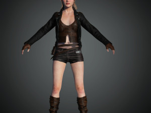naina female rigged character 3D Model