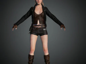 naina female rigged character 3D Model