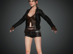 naina female rigged character 3D Model