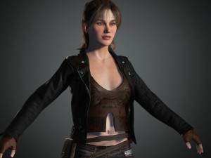 naina female rigged character 3D Model