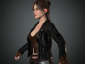 naina female rigged character 3D Model