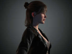 naina female rigged character 3D Model
