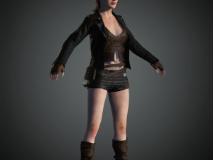 naina female rigged character 3D Model