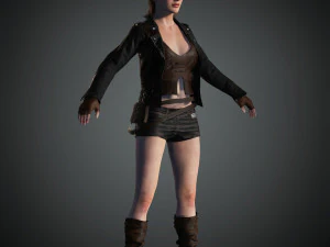naina female rigged character 3D Model