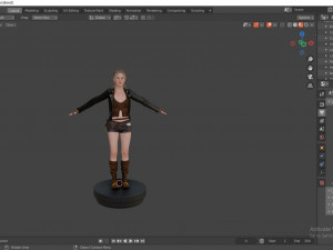 naina female rigged character 3D Model
