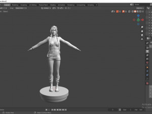 naina female rigged character 3D Model