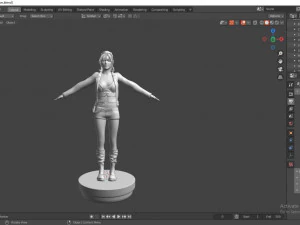 naina female rigged character 3D Model