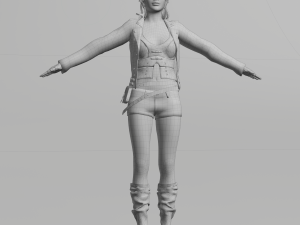 naina female rigged character 3D Model