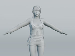 naina female rigged character 3D Model