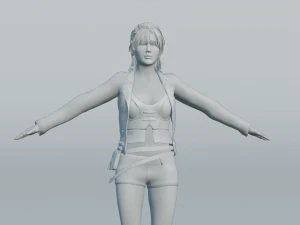 naina female rigged character 3D Model