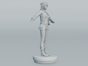 naina female rigged character 3D Model