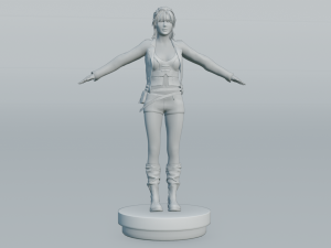 naina female rigged character 3D Model