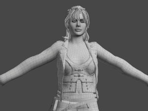 naina female rigged character 3D Model
