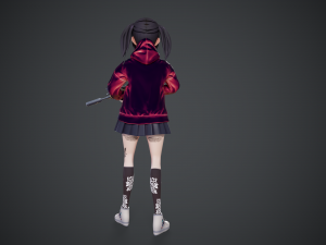 anna stylized toon character with Model 3D
