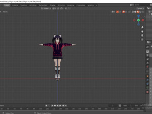 anna stylized toon character with Model 3D