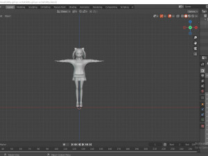 anna stylized toon character with Model 3D