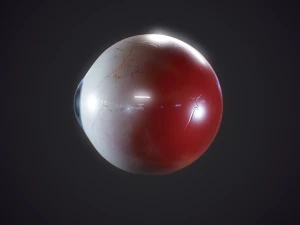 bola mata realistis Model 3D