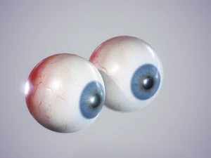 bola mata realistis Model 3D