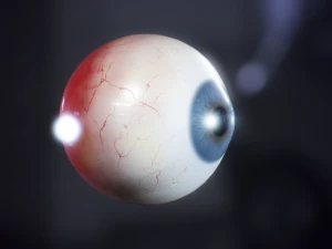 bola mata realistis Model 3D