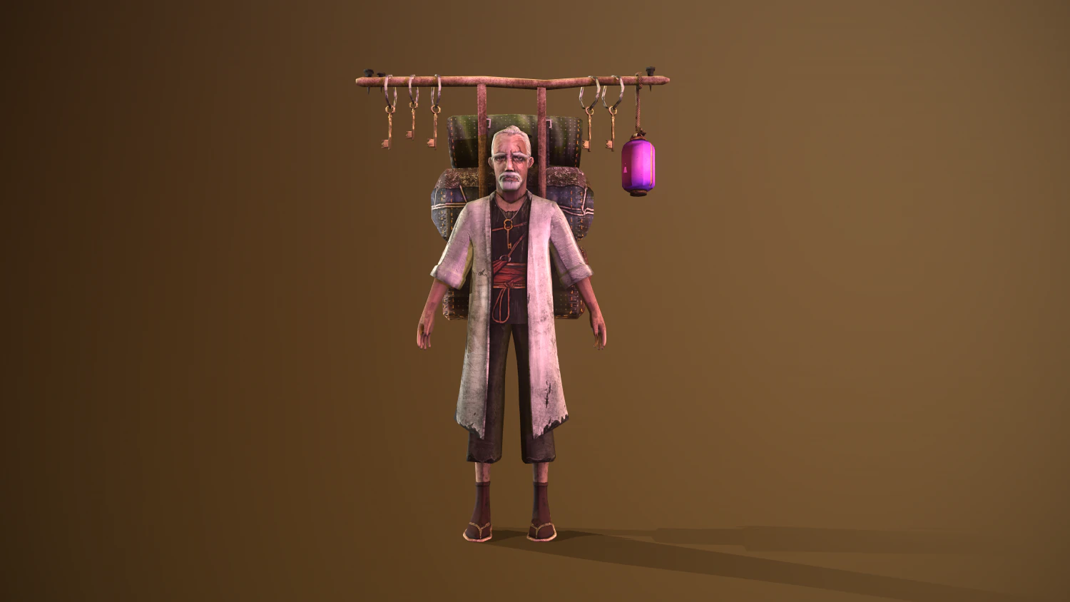 old merchant rigged 3d character 3D Model .c4d .max .obj .3ds .fbx .stl .blend 