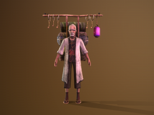 old merchant rigged 3d character 3D Model
