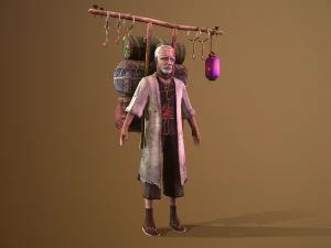 old merchant rigged 3d character 3D Model