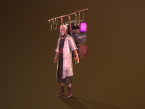 old merchant rigged 3d character 3D Model