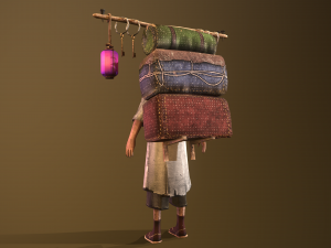 old merchant rigged 3d character 3D Model