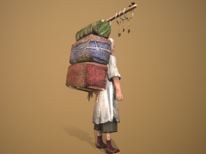 old merchant rigged 3d character 3D Model