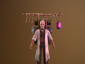 old merchant rigged 3d character 3D Model