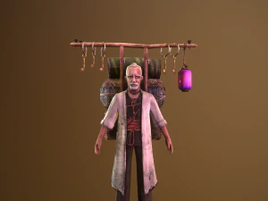 old merchant rigged 3d character 3D Model