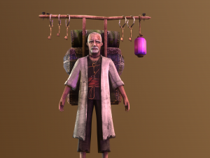old merchant rigged 3d character 3D Model