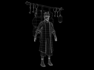 old merchant rigged 3d character 3D Model