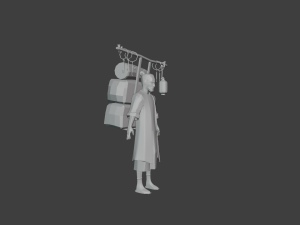 old merchant rigged 3d character 3D Model