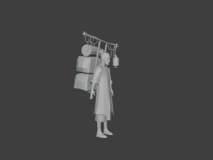 old merchant rigged 3d character 3D Model