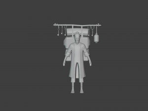 old merchant rigged 3d character 3D Model