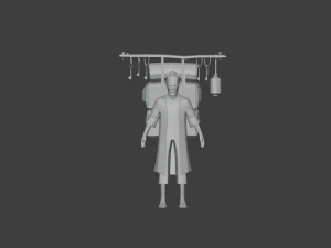old merchant rigged 3d character 3D Model