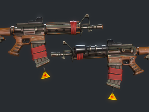 Stylized carbine 3D Model
